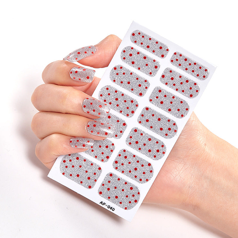 Película de verniz moderna, autocolante de unhas, autocolante de unhas com letras à prova de água, autocolante completo