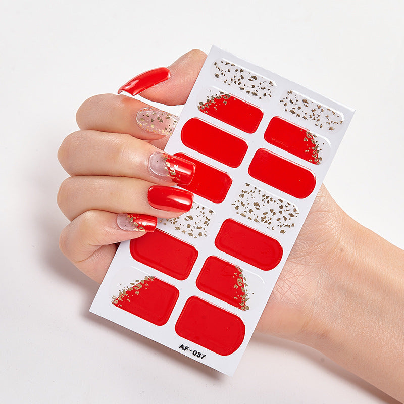 Película de verniz moderna, autocolante de unhas, autocolante de unhas com letras à prova de água, autocolante completo