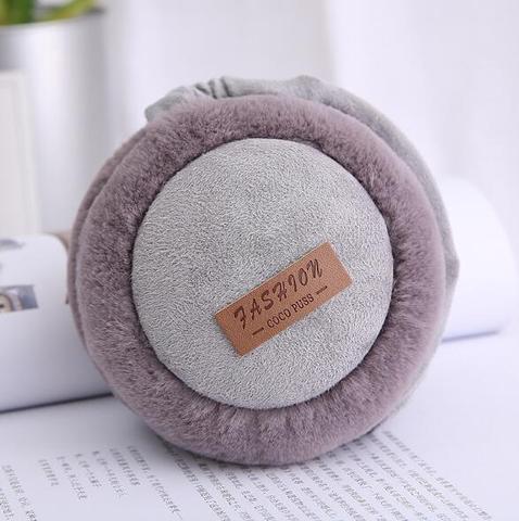 Bluetooth-Ohrwärmer-Kopfhörer, warme Plüsch-Ohrwärmer, einfarbig, modisch, faltbar, weich, schlicht, verstellbar, Winter-Accessoires