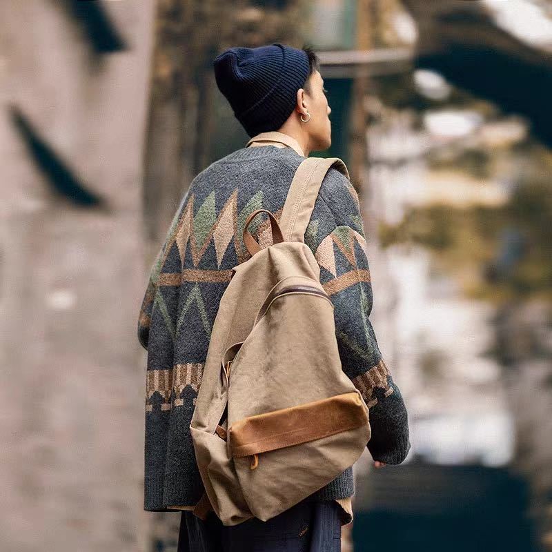 Rhombus Contrast Jacquard Line Casual Loose Sweater