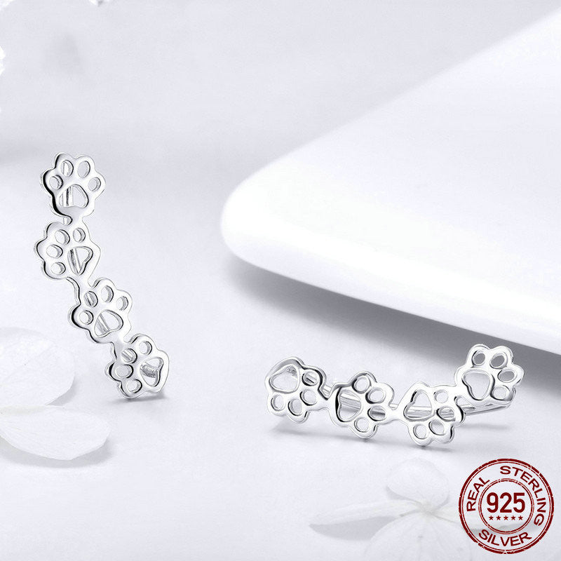 Niedlicher Pfotenabdruck-Ring aus Sterlingsilber