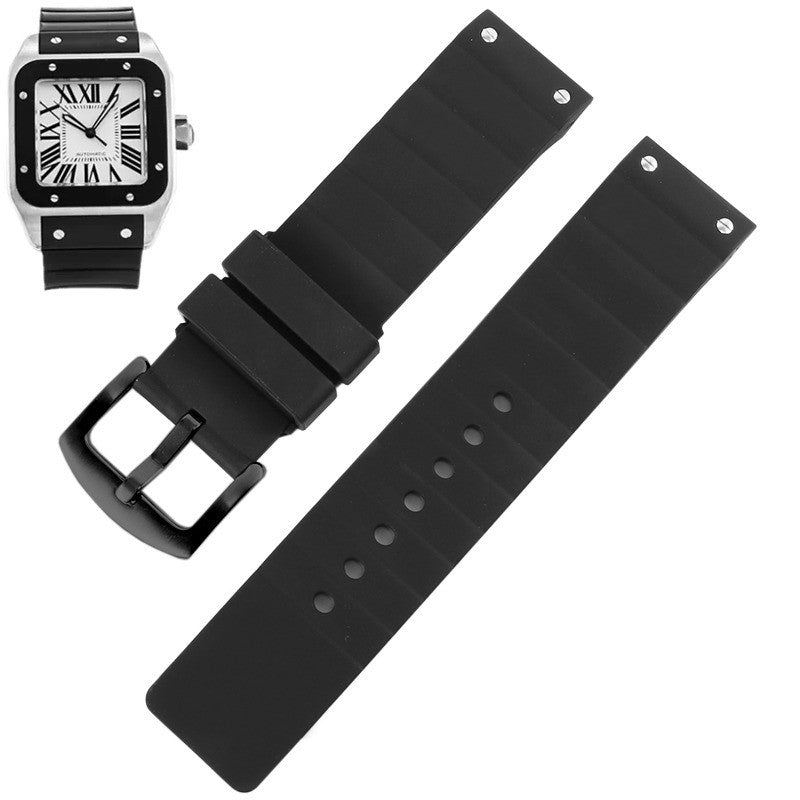 Suitable For Cardia Santos Sandus Rubber Watch Strap