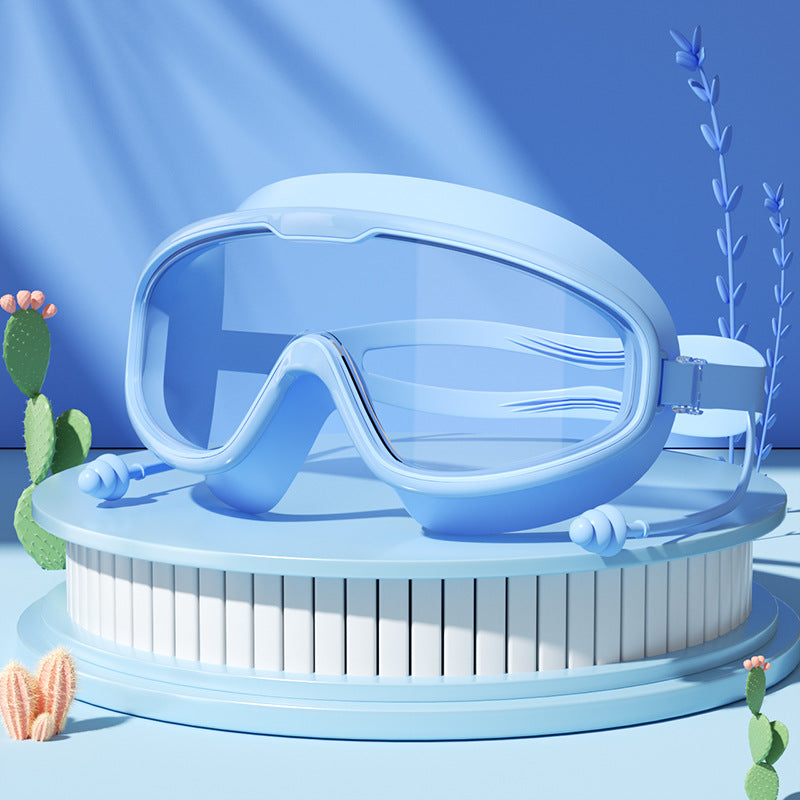 Kids Large-Frame Waterproof And Anti-Fog Swimming Goggles