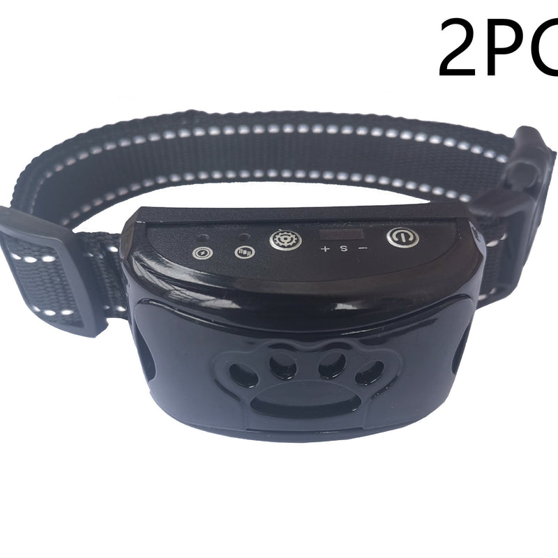 Hundetraining Halsband Wasserdicht Elektrisch Haustier Fernbedienung Wiederaufladbarer Hunde Trainer Bell Stopp Gerät Mit Schock Vibration Ton