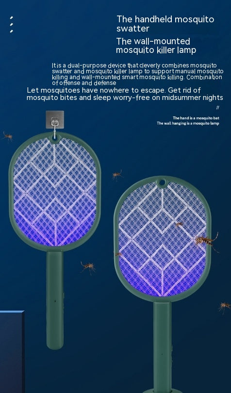 Elektrische Fliegenklatsche, wiederaufladbare Mückenlampe für den Haushalt