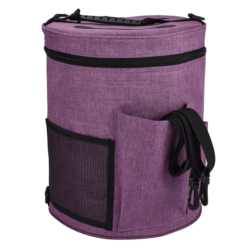 Purple Wool Storage Drum Bag