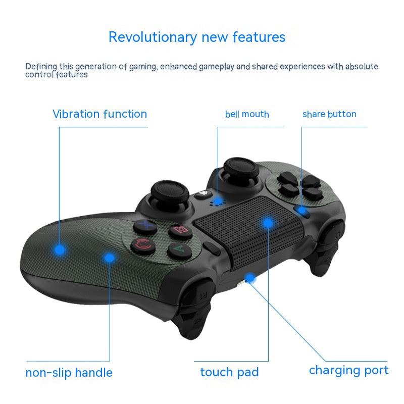 Comando de Jogo Sem Fios Bluetooth com Vibração de Seis Eixos e Sensor de Movimento