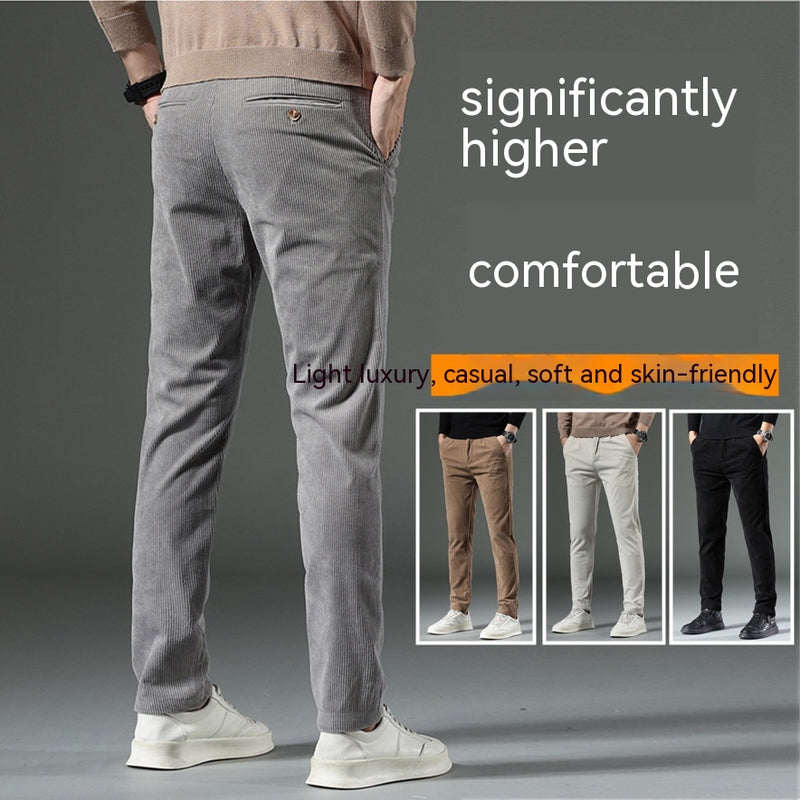 New Korean Style Fashion Elastic Casual Long Pants Men's Pants Spring And Autumn New Men's Jeans Slim Fit Skinny