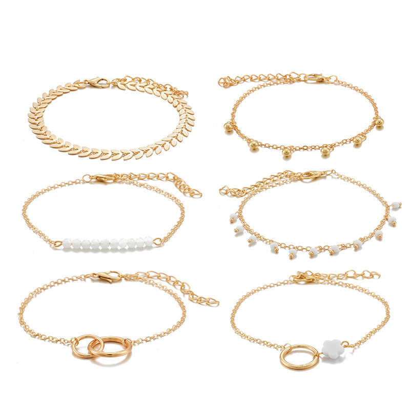 European And American Personality Small Flower Arrow Leaf Bracelet