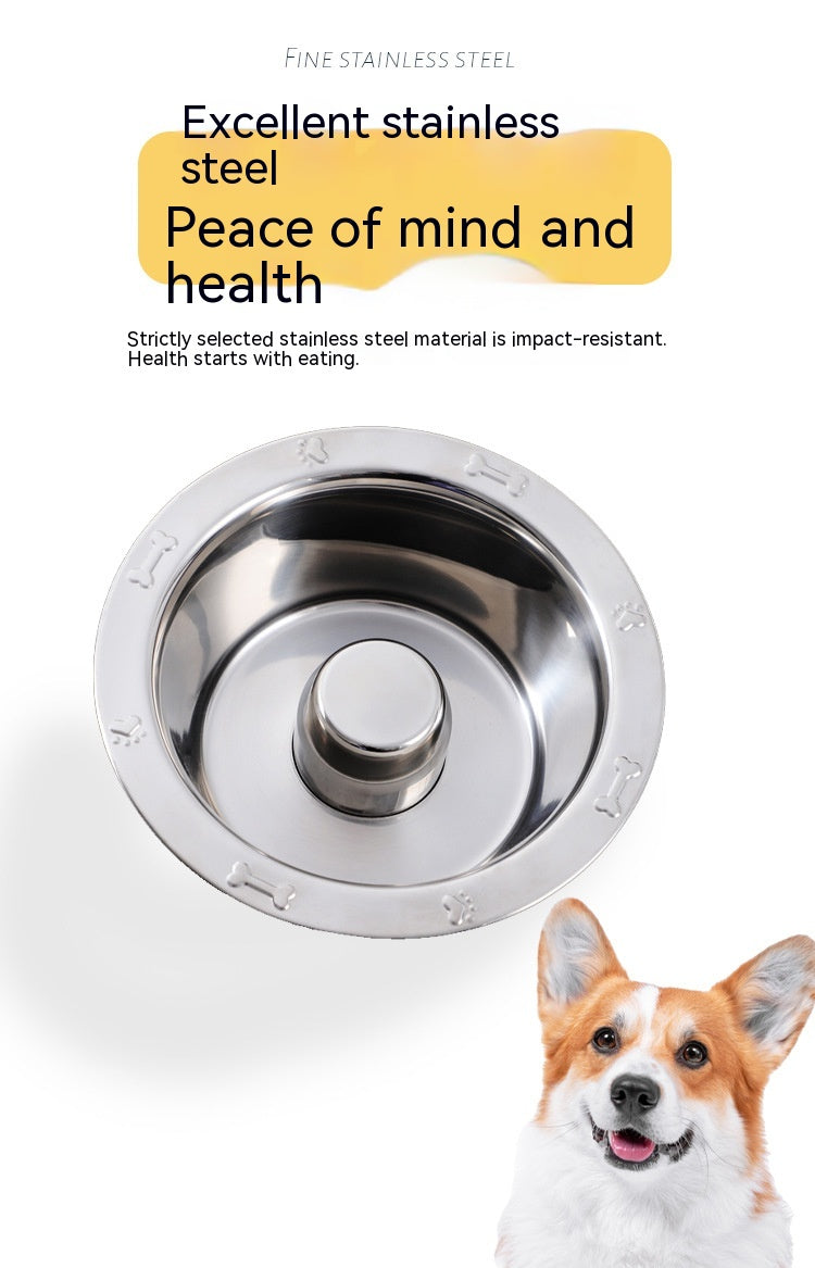 Pet Slow Food Stainless Steel Bowl And Tableware