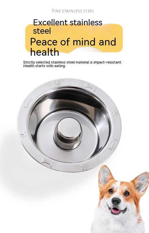 Pet Slow Food Stainless Steel Bowl And Tableware