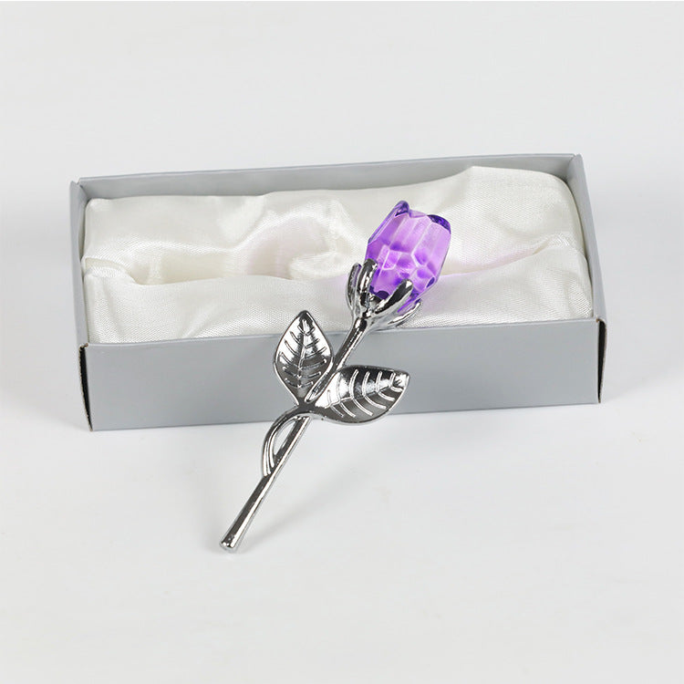 Crystal Metal Rose Valentine's Day Small Gift Wedding