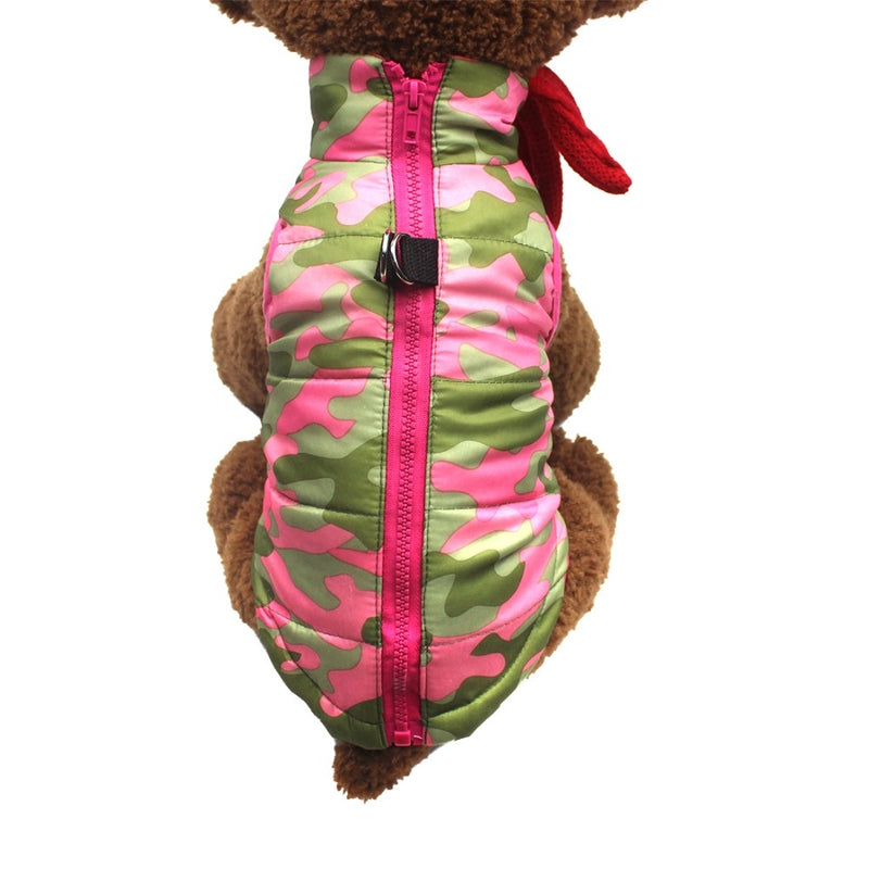 Pet clothing autumn and winter pet puppy jacket vest traction buckle