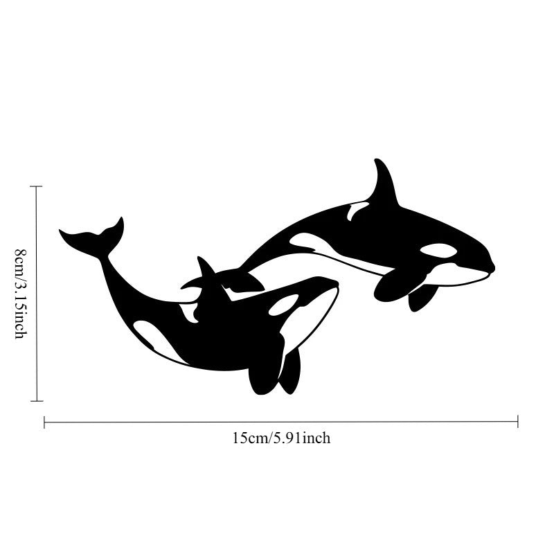 Orca Car Window And Rear Bumper Decorative Sticker