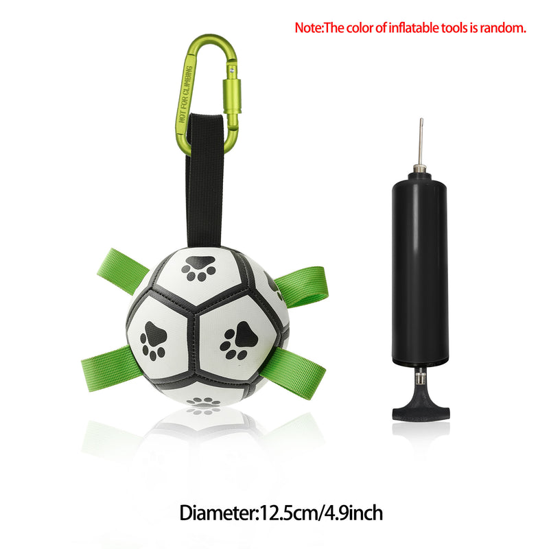 Brinquedo interativo de futebol para cães, bola de futebol inflada, brinquedo de treinamento para cães, borda externa, bolas de collie para cães grandes, suprimentos para animais de estimação