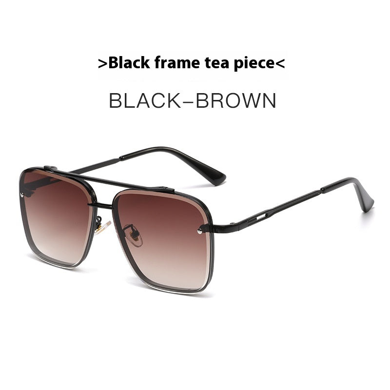 Modische, schlichte Doppelsteg-Sonnenbrille