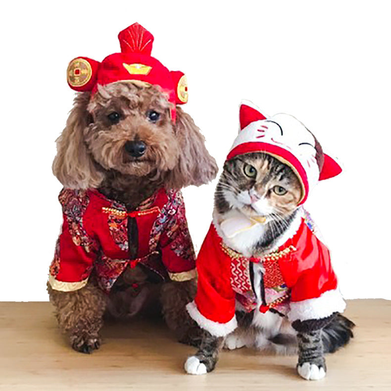 Divertido disfarce de cão e gato, gorro quente, adereço para fotos, acessório de cabeça