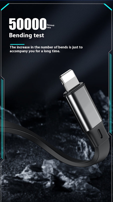 Data Cable Three-in-one 100W Super Fast Charge Telescopic One Drag Three