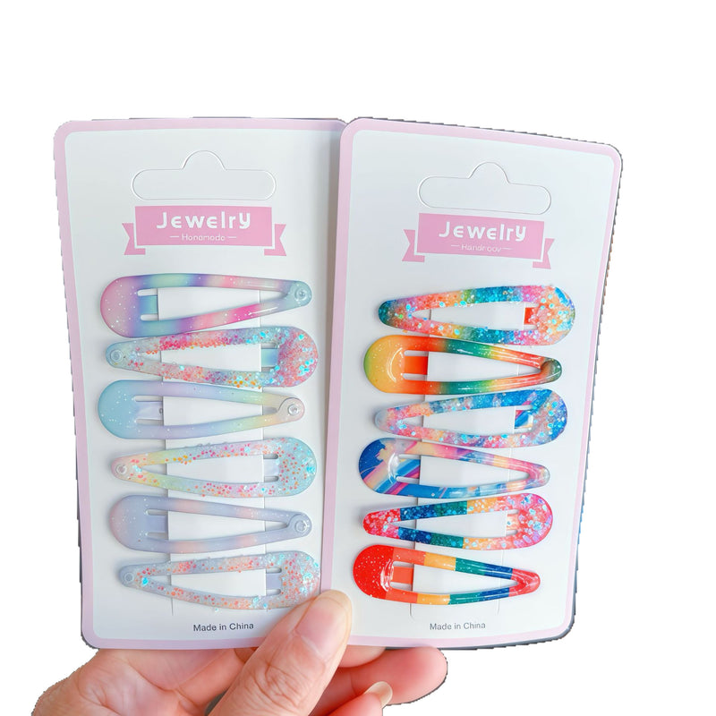 Gancho de cabelo infantil versátil com lantejoulas e design flexível