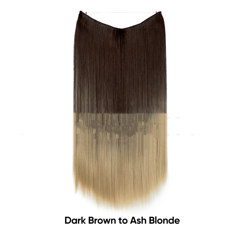 Women's One-piece Adjustable Invisible Straight Multi-color Gradient Hair Extension Fishline