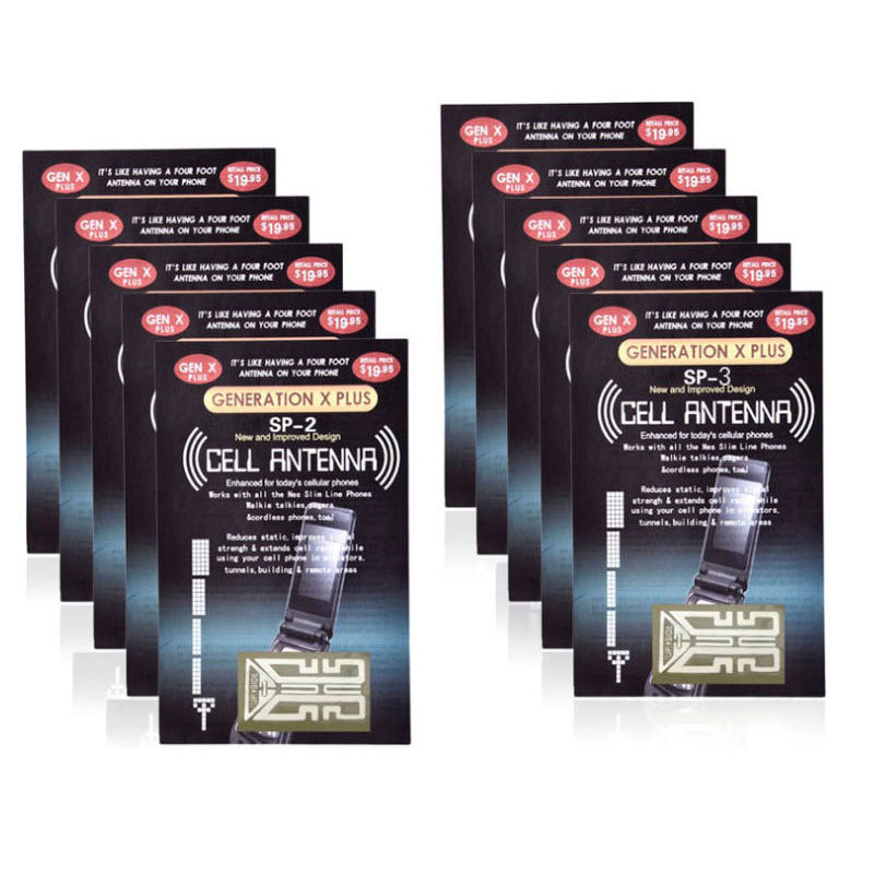 Cell phone signal enhancement stickers