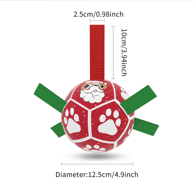 Brinquedo interativo de futebol para cães, bola de futebol inflada, brinquedo de treinamento para cães, borda externa, bolas de collie para cães grandes, suprimentos para animais de estimação