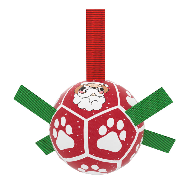 Brinquedo interativo de futebol para cães, bola de futebol inflada, brinquedo de treinamento para cães, borda externa, bolas de collie para cães grandes, suprimentos para animais de estimação