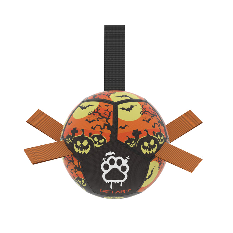 Brinquedo interativo de futebol para cães, bola de futebol inflada, brinquedo de treinamento para cães, borda externa, bolas de collie para cães grandes, suprimentos para animais de estimação