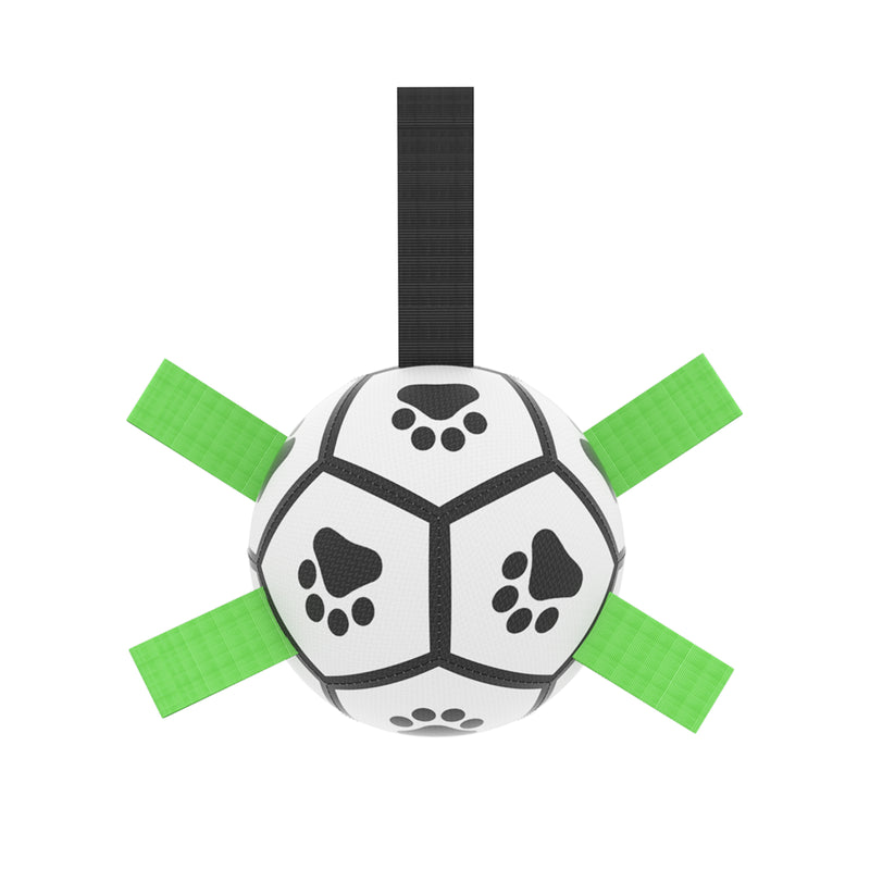 Brinquedo interativo de futebol para cães, bola de futebol inflada, brinquedo de treinamento para cães, borda externa, bolas de collie para cães grandes, suprimentos para animais de estimação