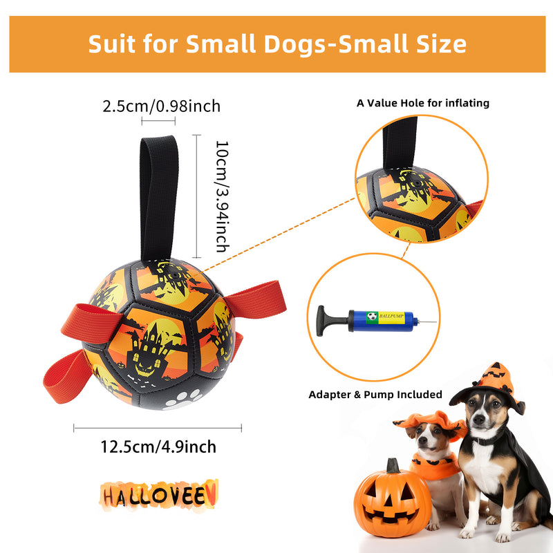 Brinquedo interativo de futebol para cães, bola de futebol inflada, brinquedo de treinamento para cães, borda externa, bolas de collie para cães grandes, suprimentos para animais de estimação