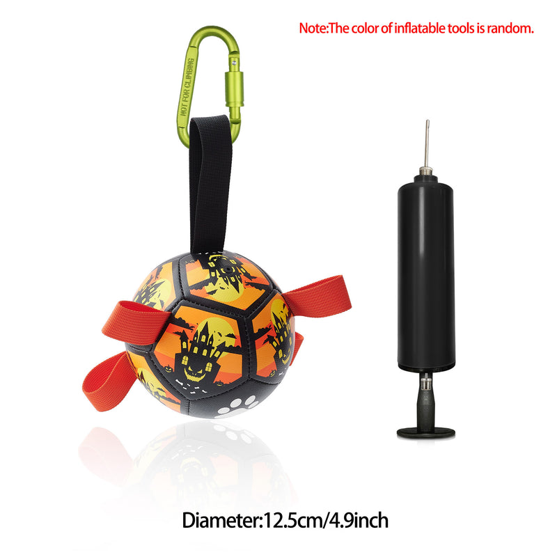 Brinquedo interativo de futebol para cães, bola de futebol inflada, brinquedo de treinamento para cães, borda externa, bolas de collie para cães grandes, suprimentos para animais de estimação