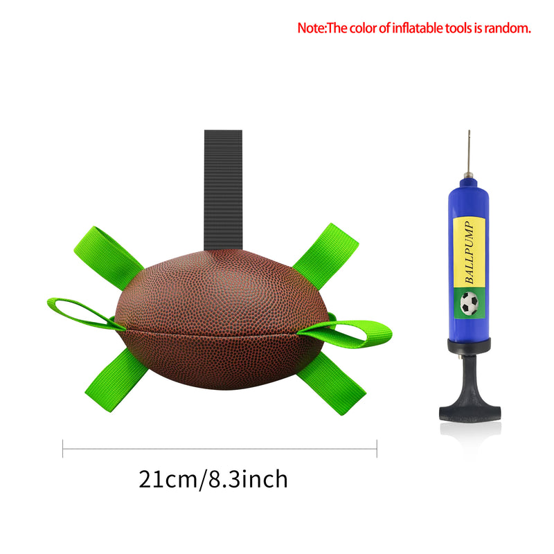 Brinquedo interativo de futebol para cães, bola de futebol inflada, brinquedo de treinamento para cães, borda externa, bolas de collie para cães grandes, suprimentos para animais de estimação