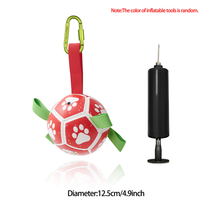 Brinquedo interativo de futebol para cães, bola de futebol inflada, brinquedo de treinamento para cães, borda externa, bolas de collie para cães grandes, suprimentos para animais de estimação