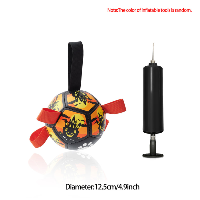 Brinquedo interativo de futebol para cães, bola de futebol inflada, brinquedo de treinamento para cães, borda externa, bolas de collie para cães grandes, suprimentos para animais de estimação