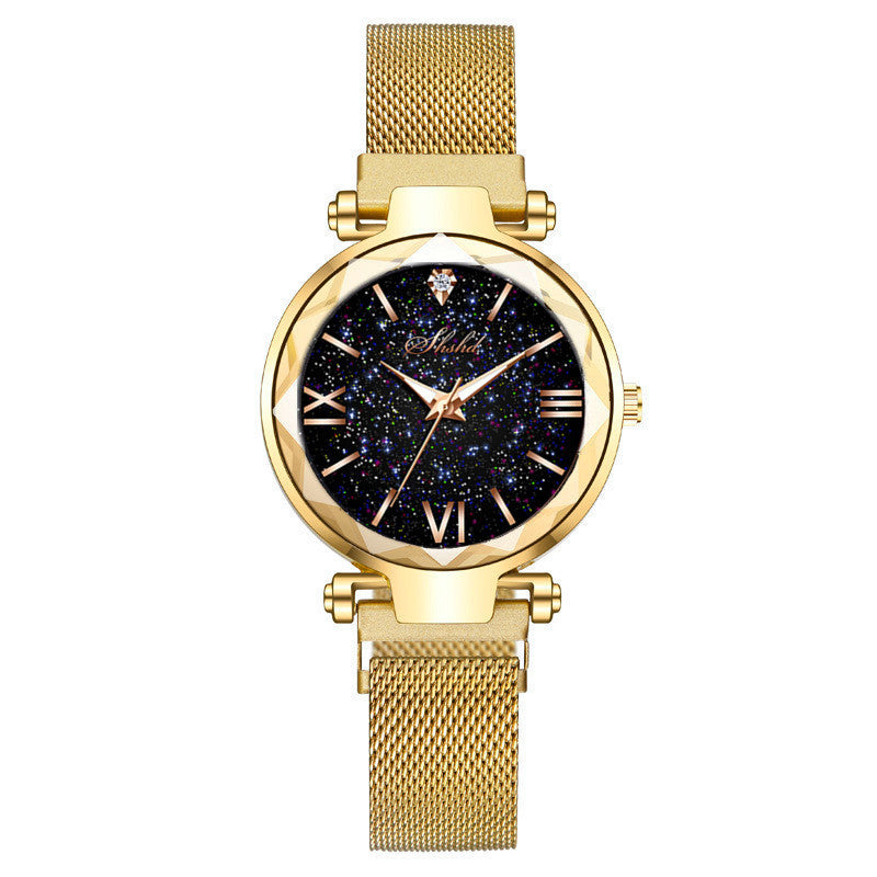 Pulseira magnética preguiçosa para relógio de quartzo estrelado