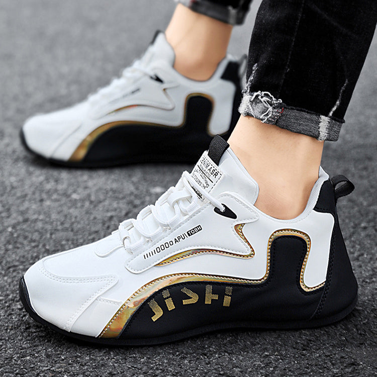 Fashion Colorblock Schnür-Sneaker für Herren Atmungsaktive Low-Top Dad Shoes Lauf- und Sportschuhe