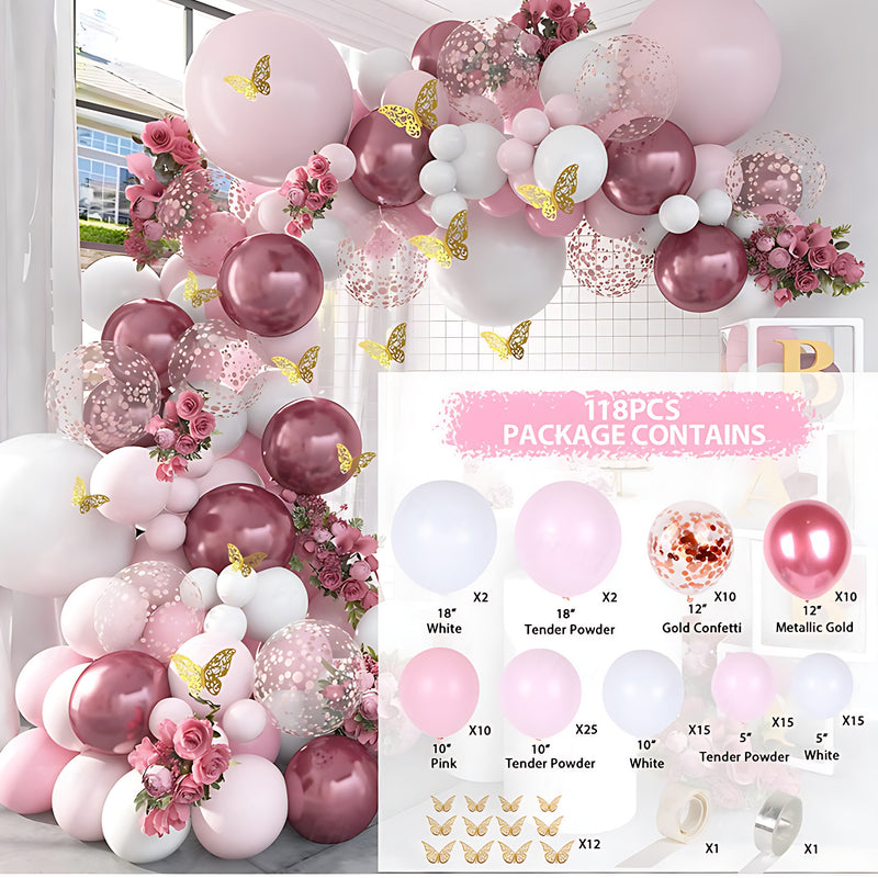 Colorful Latex Birthday Balloon Garland Arch Suit