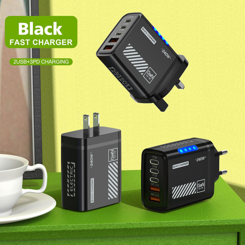 USB3PD Multi-port Charger Compatible With 240W