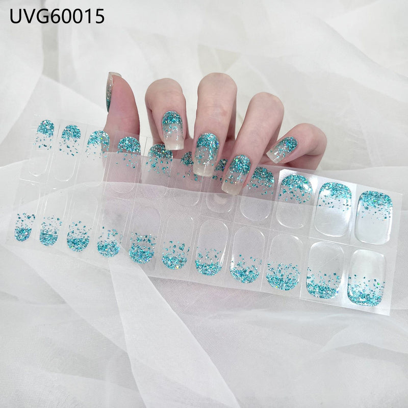 Blush Nail Stickers Uv Semi-baked Gel