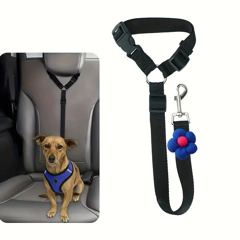 Arnês para carro para animais de estimação, corda, anel, carro, elástico, reflexivo, trela