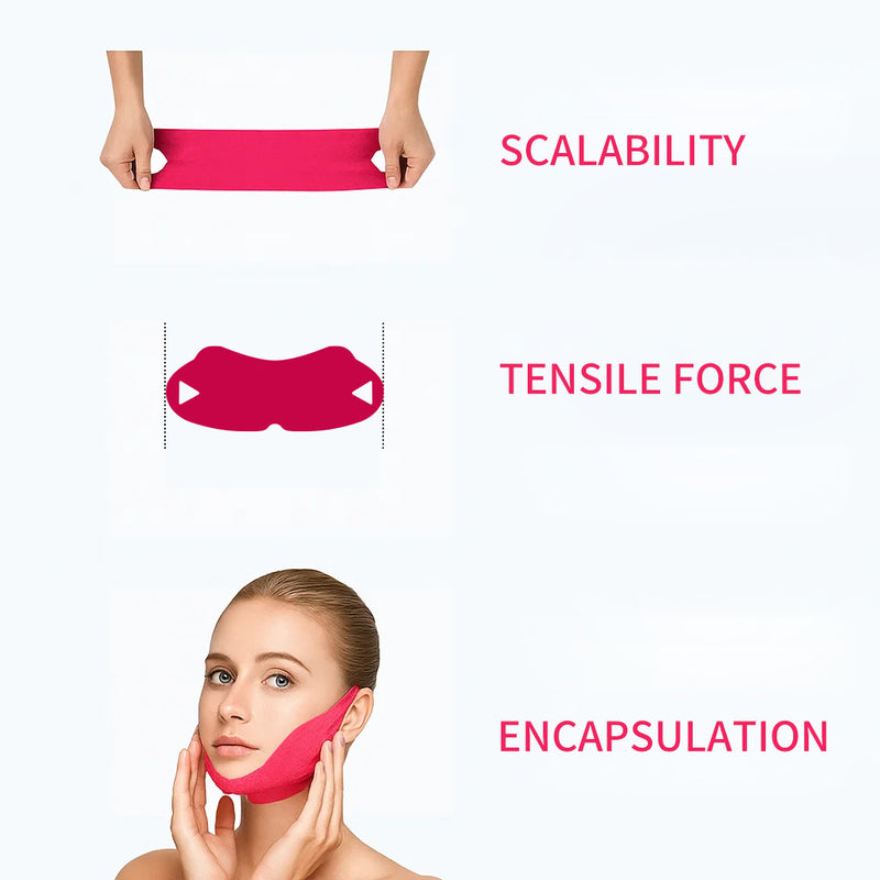 V Face Collagen Red Bandage Gel Non-soak Ear-loop Mask