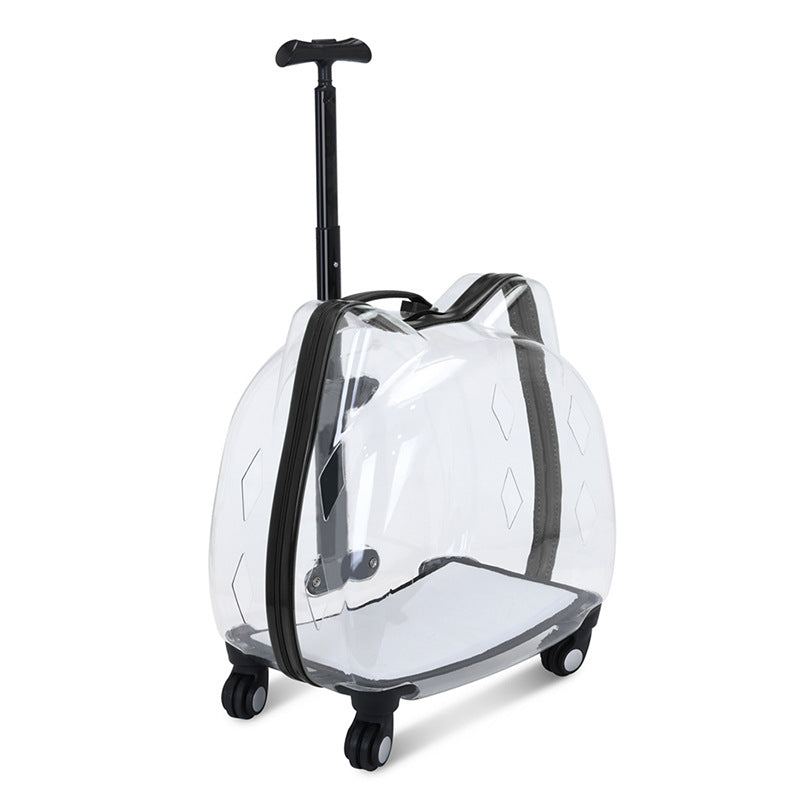 Cat Bag Trolley Case Pet Out Portable With Bubble Box Transparent Space Capsule
