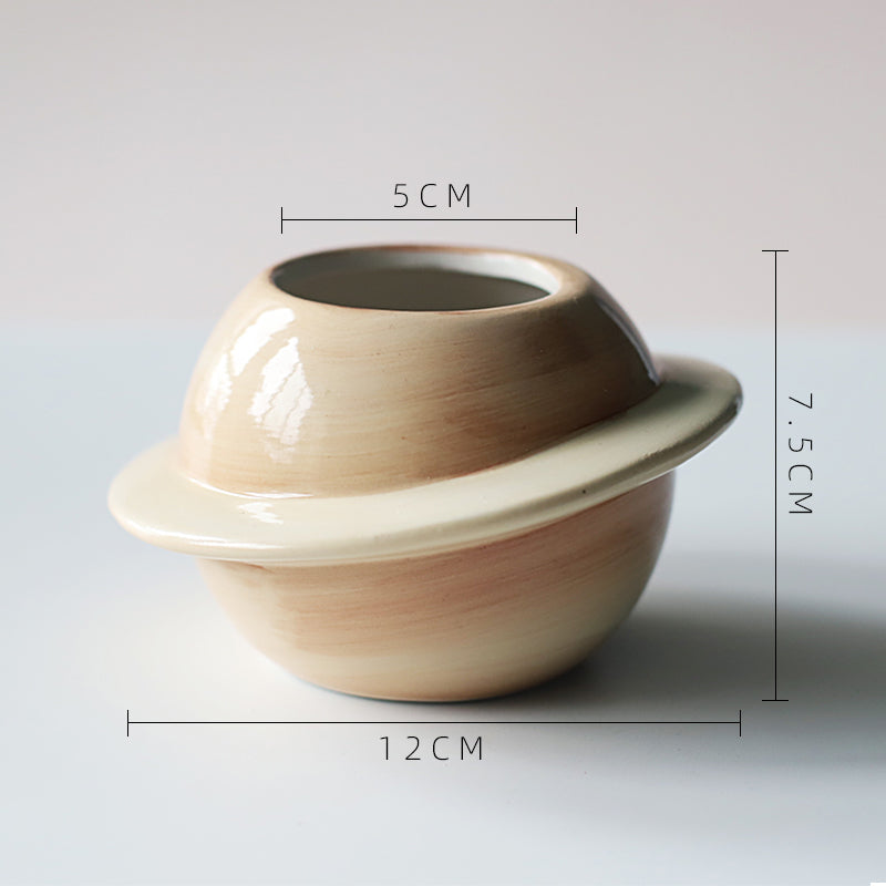Creative Planet Shape Ceramic Flower Pot