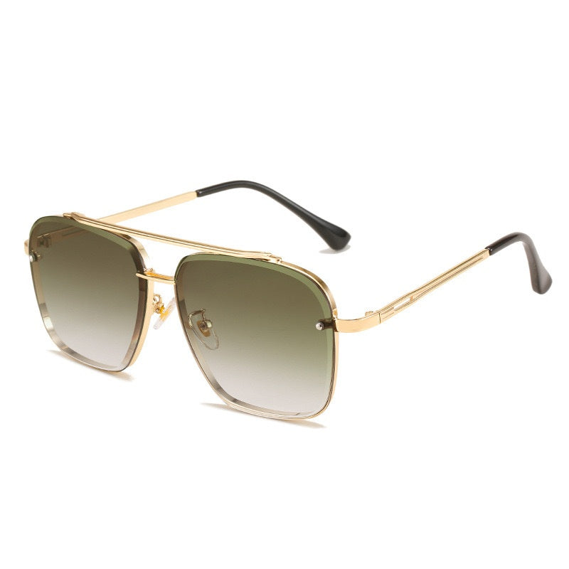 Modische, schlichte Doppelsteg-Sonnenbrille
