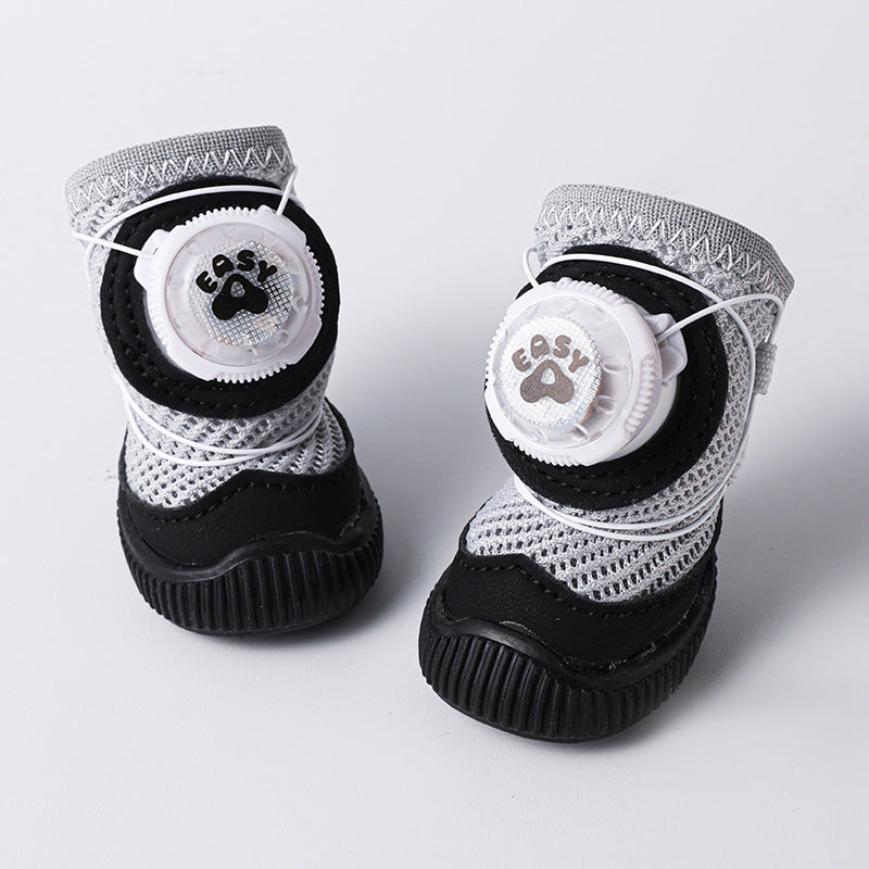 Sapatos de Malha Antiderrapantes com Clipe Giratório e Sola Macia Respiráveis para Pequenos Animais de Estimação