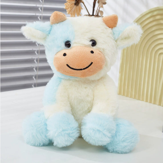 Brinquedo Peluche de Vaca Sentada Fofinha Boneco de Peluche de Vaca Venda por Grosso Mascote do Ano do Boi