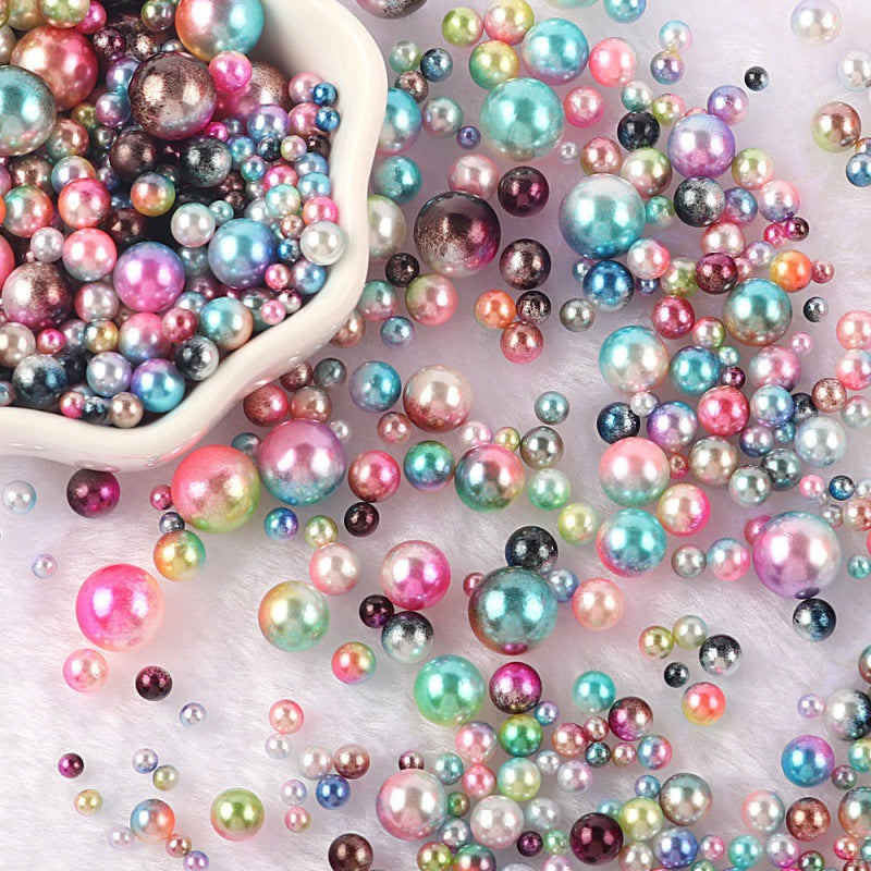 Mixed Size Non-hole Color Plastic Beads DIY Ornament Accessories