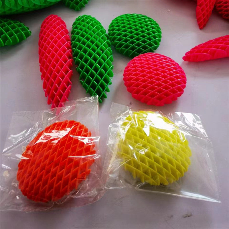 Brinquedo Sensorial de Mola de Plástico em Forma de Minhoca Colorida e Flexível para Alívio de Stress