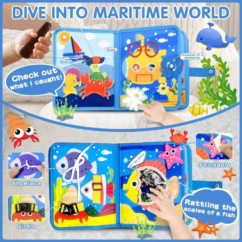 Marine-themed Felt Early-learning Board Educational Toy For Children