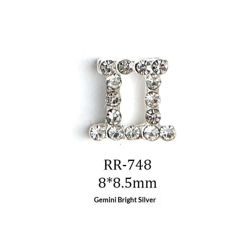 Creative 3D Twelve Zodiac Sign Nail Art Accessories